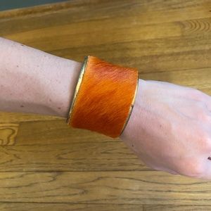 Burnt Orange Mohair Cuff